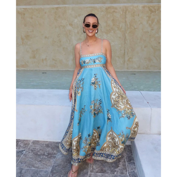 Alemais x La Sirena Cassis Sundress US 8 - Picture 1 of 9